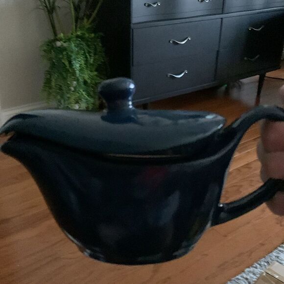 Cooks Companion 18oz Ceramic Electric gravy warmer in navy blue - Picture 3 of 4